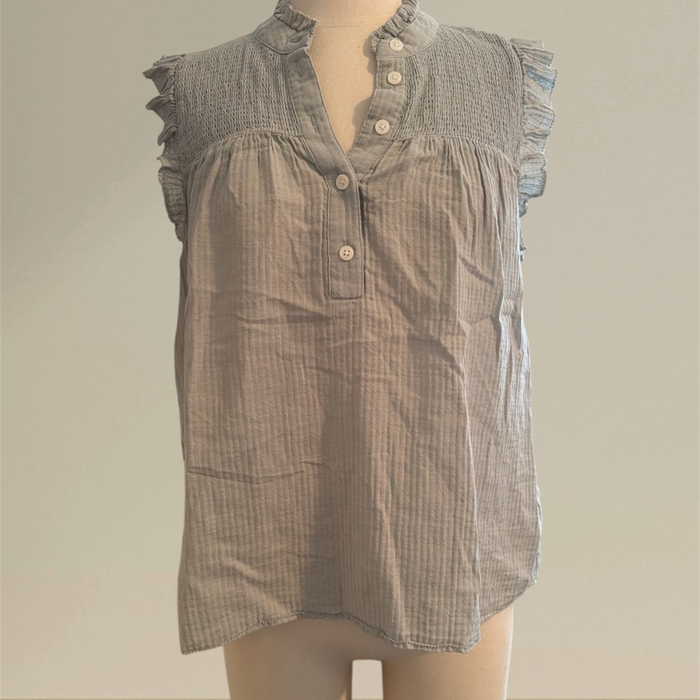 J.Crew Chic Sage Green Ruffle Blouse